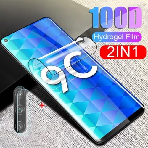 2-in-1 hydrogel film for huawei honor 9C screen protector on honor9 C 9 C c9 hono honar 9C protective film with camera lens