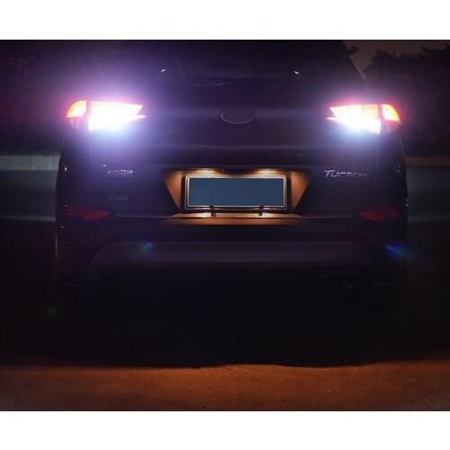 2xT15 W16W Canbus 7.5W White LED Backup Reverse Light Lamp For Hyundai Tucson IX35 IX25 Santa Fe Sonata 9 Tucson 2015 2016 2017