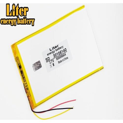 3 line polymer lithium 3.7V 5000MAH 30105140 tablet made in China Rechargeable Li-ion Cell