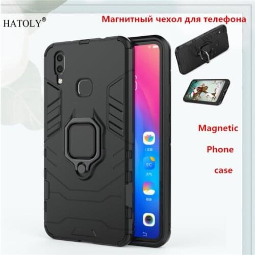 Vivo X21 Magnetic Phone Case For Vivo X21 Back Cover TPU+ PC Bumper Case Cover Vivo X21 Ring Holder Phone Capa Coque Funda