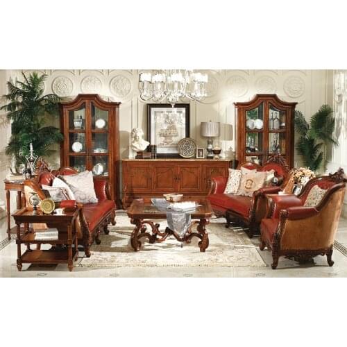Guangzhou living room lounge furniture leather living room sofas set Ensemble de canapés de salon en cuir GH76