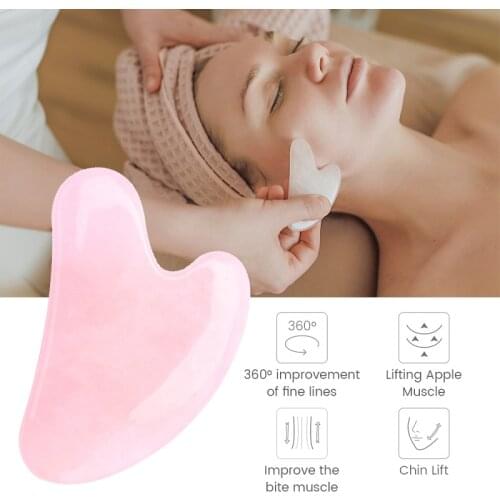 Natural Jade Guasha Board Facial Massage Gua Sha Massager Face Body Relaxation Massage Scraper Facial Slim Lifting Massager
