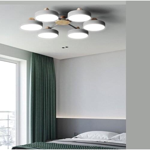 Nordic Ceiling LED Light Luxury Round Lamp Living Room Lamp Bedroom Lamp Kindergarten Lamp White Collar Office Lamp