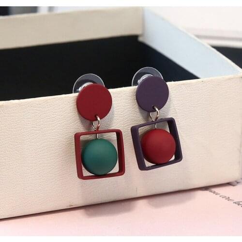 Punk 2018 New Fashion Earrings Simple Personality Geometric Earrings Soft Girl Earrings Wholesale Sales Earrings Oorbellen
