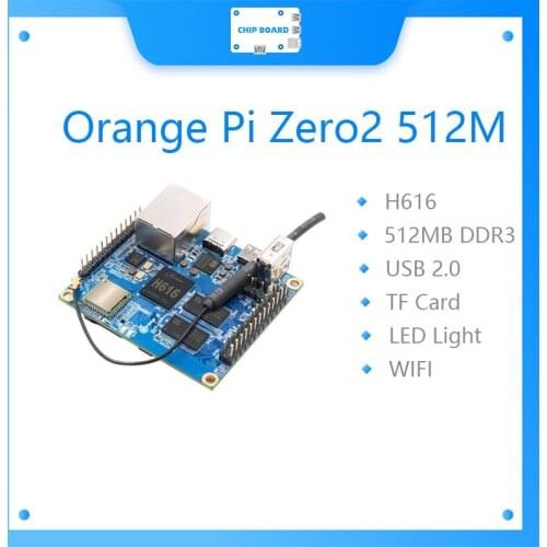 Orange Pi Zero 2, 512MB with Allwinner H616 Chip,Support Gigabit Network, BT, Wif ,Run Android 10,Ubuntu,Debian OS Single Board