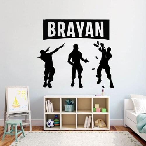 Gamer Personalised wall decal Eat Sleep Game Controller video game wall decals Customized For Kids Bedroom Vinyl Wall Art A1-010
