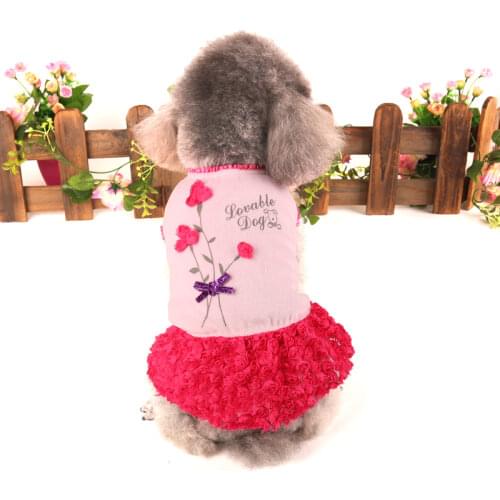 Pet Dog Dress Autumn Spring Winter Pet Dog Clothes Cat Chihuahua Yorkie Clothes Puppy Skirt Poodle Pomeranian Schnauzer Costume