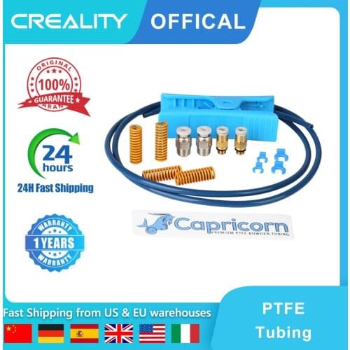 CREALITY 3D Capricorn Bowden PTFE Tube&Pneumatic Fittings Package Bowden PTFE Tube Feeding Tube for Ender 3 CR10 3D Printer Part