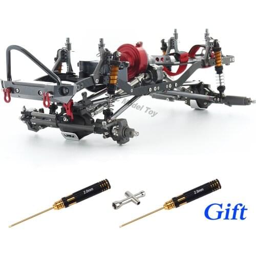 RC Crawler CNC Metal Chassis Kit 312 Wheelbase for 1/10 SCX10 with Axle Bumper