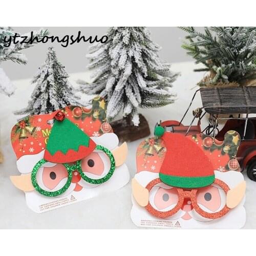 Christmas Decorations Cartoon Fairy Glasses Christmas Party Atmosphere Props For Kids Adult Photo Props Xmas Party Decor Gift