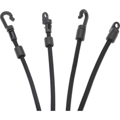 Deck Mount Cord Durable Buckles Rustproof Screws For Fishing Rod Kayak Marine Boat Connector Black Rod Strap Holder With Elastic