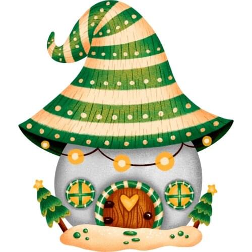 Fairy House Christmas Gingerbrea Paper Cut Metal Craft Dies Card Making Stencils Diy Manual Scrapbooking New Embossing Dies 2021