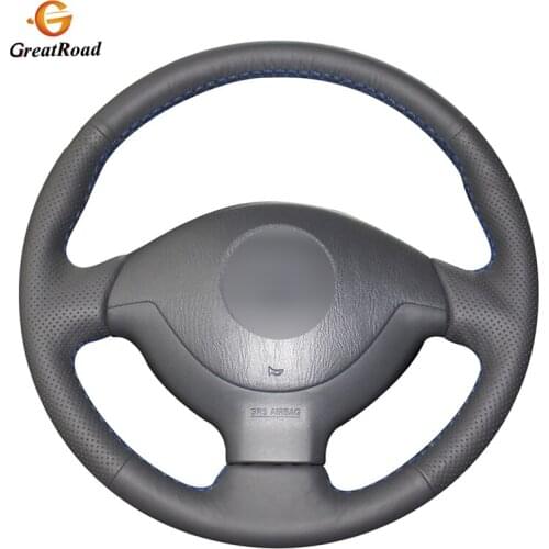 Hand-stitched Black Genuine leather Car Steering Wheel Cover for Suzuki Jimny 2007-2012