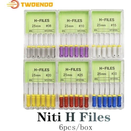 Dental 10boxes Niti H File 25mm Endo Files for Root Canal Treatment