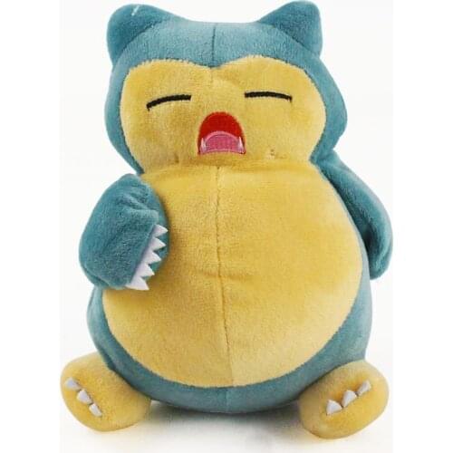 Takara Tomy Pokemon Kawaii Plush Doll Anime Peripheral 20CM Open Snorlax Stuffed Movable Doll Room Accessories Toys for Children