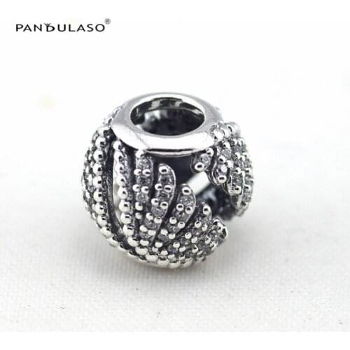 Openwork Feather Charm Fits 925 Silver Original Bracelets For Woman Jewelry Making Sterling Silver Jewelry Beads DIY