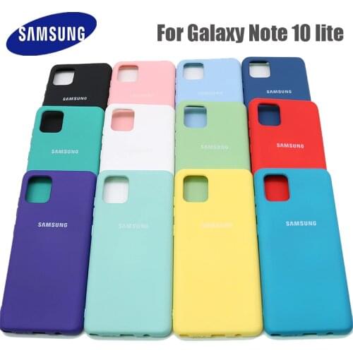 For Samsung Galaxy note10 Lite Liquid Silicone Soft Case Anti-fall protective cover For Galaxy note10 lite Silicone case