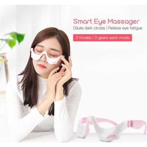 3D EMS Micro-Current Pulse Eye Relax Massager Heating Therapy Acupressure Fatigue Relief Wrinkle Reduction Blood Circulation