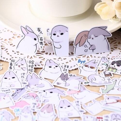 40pcs Creative cute self-made rabbit 2 scrapbooking stickers /decorative sticker /DIY caft photo albums/LINE express Stick