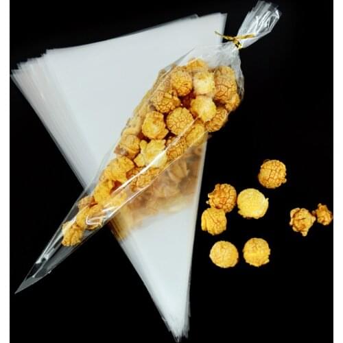 50pcs Transparent Cellophane Bags Clear OPP for Candy Lollipop Cookie Gifts Packaging Halloween Christmas Birthday Wedding Decor