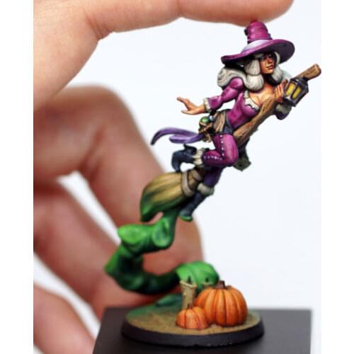 75mm Resin Model Female Pirate Witch Figure Unpainted No Color RW-042