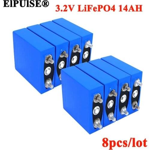 8pcs ElPUlSE 3.2V 14Ah battery pack LiFePO4 phosphate 14000mAh for 4S 12V 24V Motorcycle Car motor batteries modification Nickel