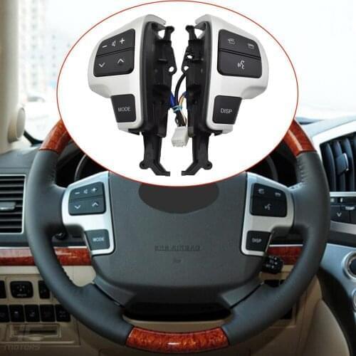 84250-60050 Gray & Silver Steering Wheel Audio Control Switch Button For Toyota LAND CRUISER 200 2008 2009 2010 2011