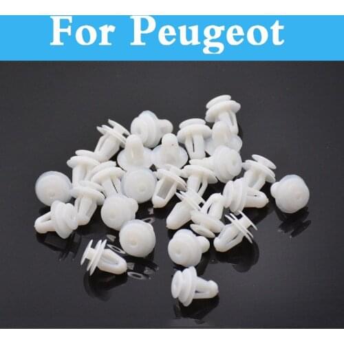 High-Quality 50pcs White Abs Plastic Rivets Door Lock Rod Accessories For Peugeot 408 508 607 4007 4008 407 Ion Rcz 308 Gti