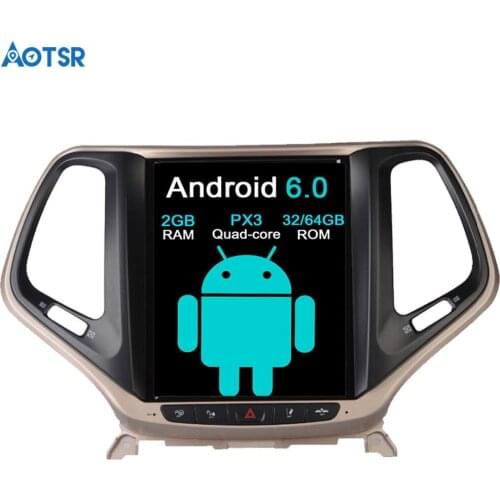 Aotsr Android 7.1 Tesla style Car no DVD Player GPS Navigation For JEEP Cherokee 2014-2018 Auto navi stereo headunit multimedia