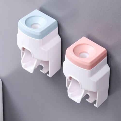 Automatic Toothpaste Dispenser Wall Mount Toothbrush Holder Convenience Toothpaste Squeezer For Toilet Home Bathroom Products