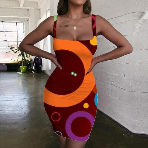 Giyu Brand Colorful Dresses Women Dots Vestido Sexy Graphics Sundress Psychedelic Ladies Dresses Womens Clothing Plus Size Beach