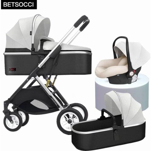 Baby stroller 2 in 1/3 in 1 can sit, lie down and lightly fold two-way high landscape stroller free shipping