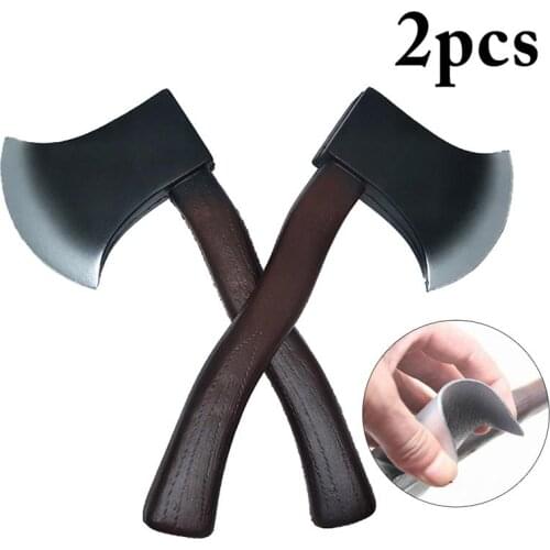 2pcs Mini Ax Performance Props Axe Toy Axes Single Long Axes Fake An Axe Children Toy For Child Gift Kids Halloween Photo Props