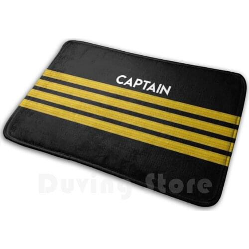 Captain Stripes Carpet Mat Rug Cushion Soft Epaulettes Aviation Stripes Captain Pilot Plane Airbus Airplane Airplane