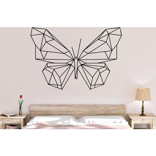 Pretty Butterfly Vinyl Decal Wall Stickers Geometric Home Decoration Bedroom Art Decals Mural Animal Mural Modern Decor D743