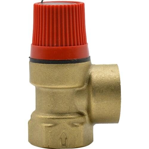 Brass 1/2 and 3/4 inside and outside wire live three-way solar angle valve water heater safety valve tap water leak