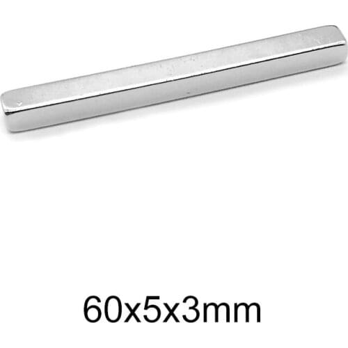 2/5/10/20/50PCS 60*5*3 Block Rare Earth Magnet Rectangular Neodymium Magnets sheet 60x5x3mm N35 Big Strong Magnet 60x5x3