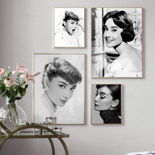 Vogue Fashion Poster Audrey Hepburn Canvas Painting Modular Pictures For Living Room Modern Decorative Prints On The Wall