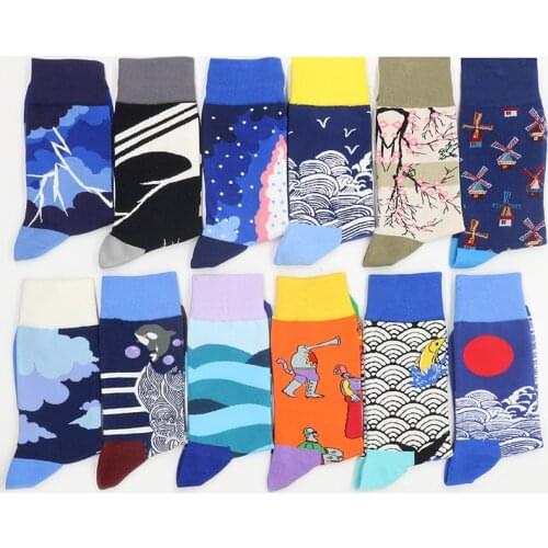 Mens Cotton Socks Gifts Set Womens Funny Winter Warm Christmas Sock Print From The Factory Dropshipping Contact Us