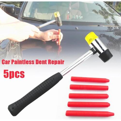 5pcs Car Tap Down Tool Nylon Tap Down Pen Paintless Hail Removal Dent Repair Tools Professional Car Accessories
