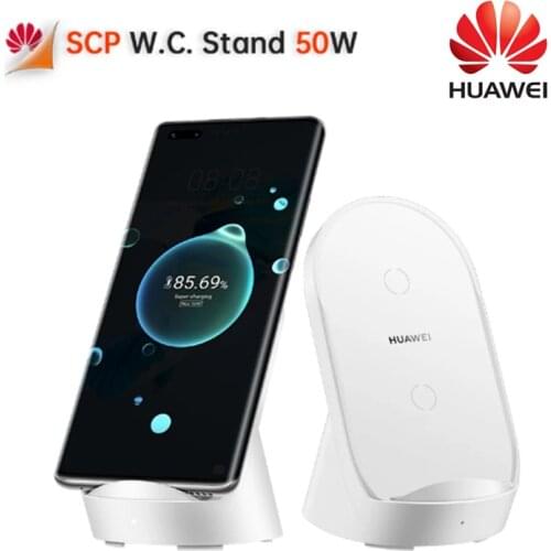 Official Original HUAWEI SuperCharge Wireless Charger Stand (Max 50W) For huawei Mate 40/40 pro P40 P40 Pro For P30 P30 Pro
