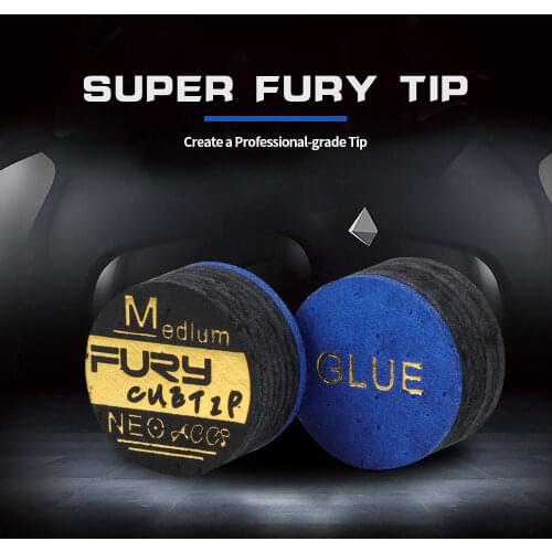 Original FURY Super Tip 14mm Tip S/M Professional 8 Layers Pigskin High Quality Pool Cue Billiard Cues Tip Durable Accessories