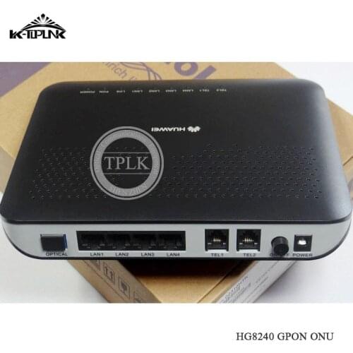 Origianl NEW Hua Wei HG8240 GPON ONU with 4FE/1GE+3FE+4LANS+WIFI port,SIP FTTH network Fiber optic router English firewire