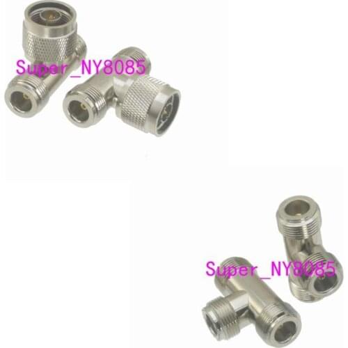 1pce N to two N Male Plug & female jack triple T in series RF adapter connector 3 way