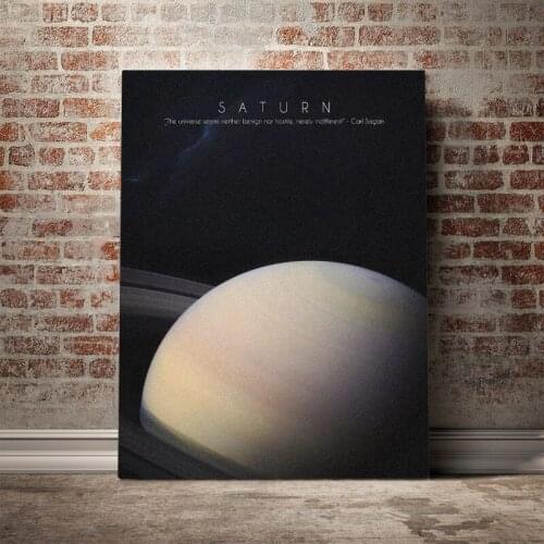 Solar System Saturn art Poster Canvas Wall Art Decoration prints for living Kid Children room Home bedroom decor painting