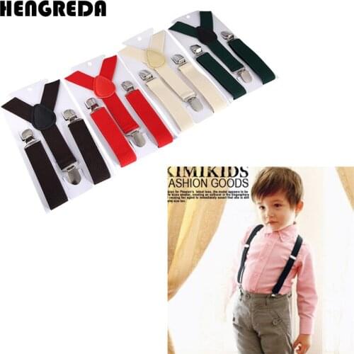 Kids Baby Suspenders Hengreda Boys Girls Yellow Orange Green Color Y Back Elastic Adjustable Suspender for Wedding Party Gift