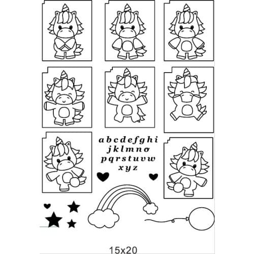 Unicorn Transparent Clear Stamp for DIY scrapbooking/Card Making C314