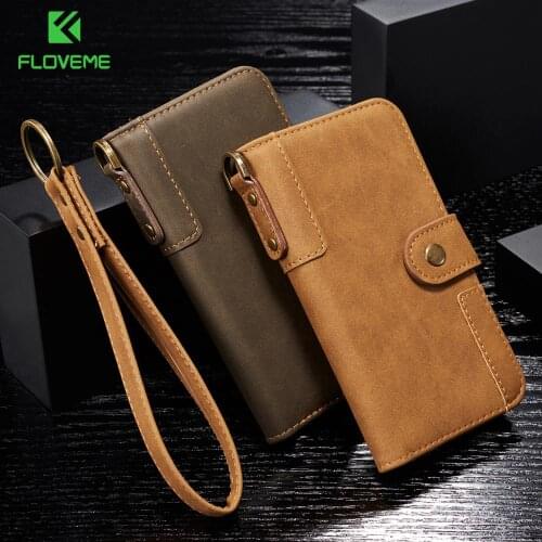 Retro Cowhide Leather Lanyard Wallet Case For Samsung S8 S9 S10 Plus S6 S7 Edge S10 5G S10E Note 8 9 10 Plus A20 A30 A40 A50 A70