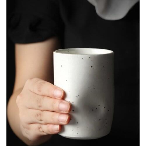 Handmade Japanese Coarse Pottery Teacup Ceramic Small Tea Mugs Retro Tea Cup Creative Coffee Milk Water Mug Drinkware 300ML