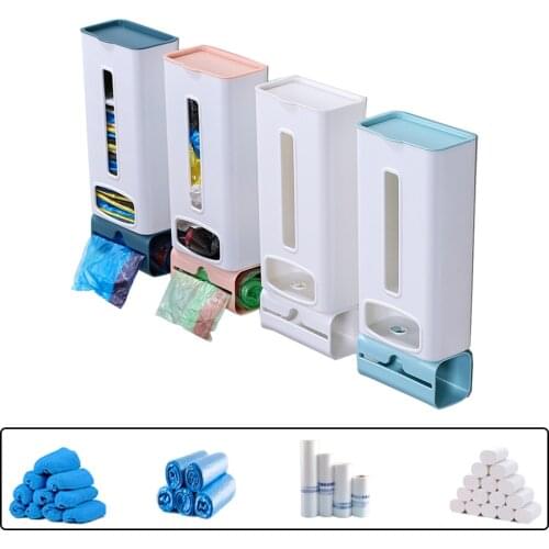 Detachable Garbage Bag Storage Box Household Wall-mounted Tissue Storage Rack Bathroom Kitchen Large Capacity Debris Organizer